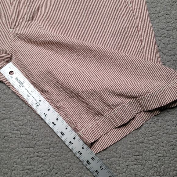 J. Crew Shorts Mens 34 Brown White Stripes Seersucker Preppy Casual Vacation - Picture 8 of 8